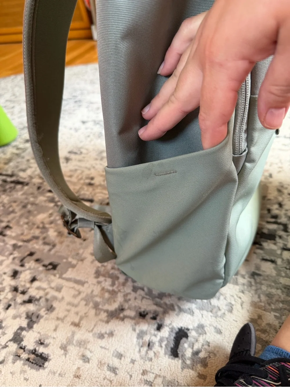 HUHU Diaper Bag Backpack in Sage Green combo